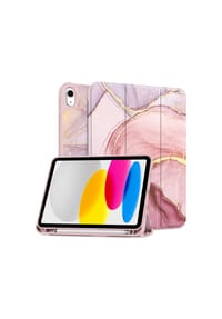 COFI - Tech-Protect SC Pen-Hülle für iPad 10,9" (2022) – Rosa Marmor - 