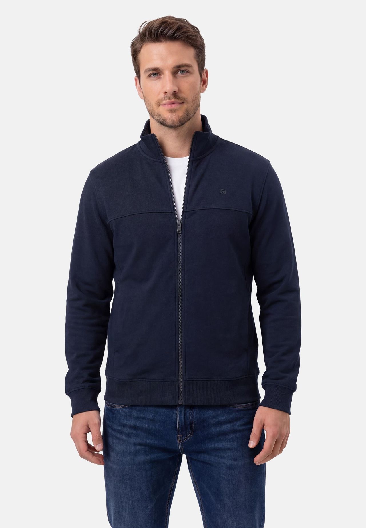 s.Oliver Sweatjacke, Stehkragen, FüR Herren, Blau, XL