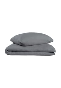 oh cosy - Bettwäscheset Sally - Musselin - 2-teilig - dunkelgrau