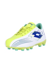 LOTTO - Fußballschuhe Solista für festen Naturrasen - BPB All White/Surf The Web/Sunny Lime