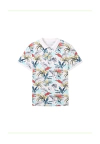 TOM TAILOR - Poloshirt Kurzarmshirt mit Polokragen - weiß