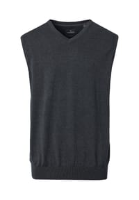 CASAMODA - Herren Pullunder uni - Grauschwarz