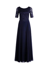 Vera Mont - Abendkleid mit Spitze - Dark Emerald