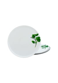 CreaTable Kräuter Weiss Pizzateller 4-tlg - Kräuter - Weiss