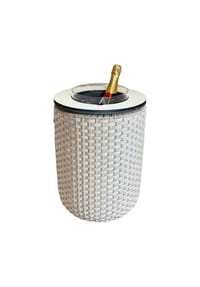COOTAB COOLER TABLE - Beistelltisch mit Acryl-Kühler London 50 cm - Anthrazit-Champagner