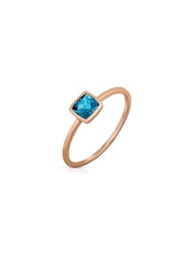 Orolino - Ring 585/- Gold 1 Blautopas beh. - rot