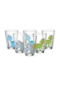 RitzenhoffAndBreker Kindergläser Dino 200 ml 6er Set bunt - DINOS - bunt