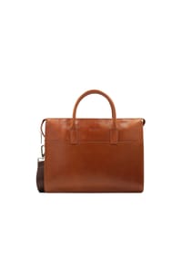 Kazar - Braune Ledertasche mit einem Fach - Braun