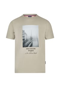 HECHTER PARIS - T-Shirt Paris mit Fotoprint auf der Vorderseite - light khaki