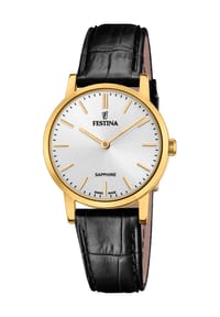 FESTINA SWISS MADE - Damen Armbanduhr, "F20017/1" - GOLD/SCHWARZ