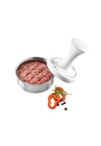 GEFU® - Hamburgerpresse "Spark" - SILBER/WEISS