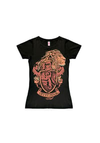 LOGOSHIRT® - New Girls T-Shirt Harry Potter - Gryffindor Lion - black