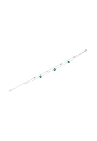 Adelia's - Damen Edelstahl Fußkettchen 21,5 cm silberfarben mit funkelnden Similisteinen - silber