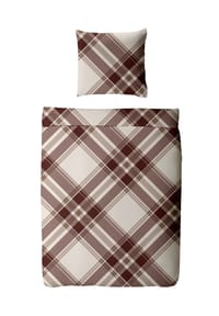 GALERIA home - Flanell-Bettwäsche - ROT BEIGE