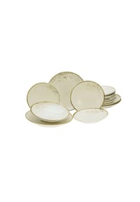 CreaTable - Nature Collection Natural Living Tellerset 12-tlg Nature Collection - beige