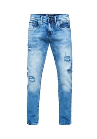 RUSTY NEAL® - Jeanshose ODAR Mit farblich abgesetzten Ziernähten - Black Used