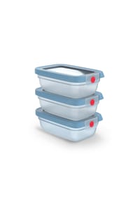 emsa Frischhaltedosen-Set, 3-teilig - ONECLICK - BLAU