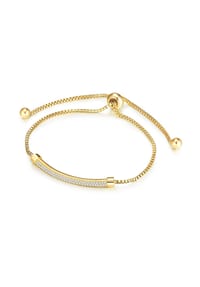 Luluandjane - Damen Armband aus Messing in Gelbgold mit Zirkonia - gelbgold