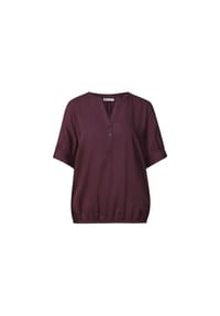 Street One - Shirtbluse, Split-Neck, für Damen - 17820 RUSTIC ROUGE