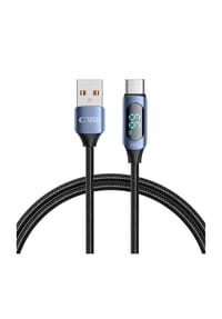 COFI - Tech-Protect UltraBoost-Kabel mit LED-Anzeige USB-C / USB-A - Blau 100 x 1 x 1 cm