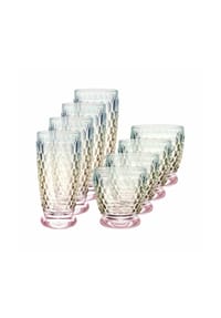 Villeroy & Boch Longdrink- und Wasserglas-Set Boston Pearl 8er Set bunt - BOSTON - bunt