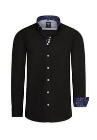 RUSTY NEAL® - Langarmhemd mit filigranen Blumenprints - Grau