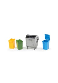 bruder® - Spielzeugauto Nutzfahrzeuge Mülltonnen, 4er Set, für Müll-LKW - mehrfarbig