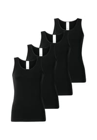 SCHIESSER - Unterhemd / Top 4er Pack 95/5 Modern Cotton - Schwarz