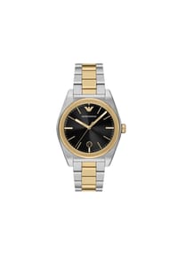 EMPORIO ARMANI - Emporio Armani Herrenuhr 3-Zeiger-Werk Edelstahl zweifarbig, AR11715 - Silber