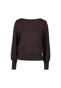 zero - Strickpullover mit Ballonärmeln - Chocolate Plum