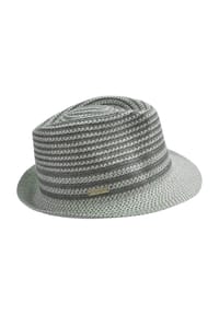 SEEBERGER - Papierborten Trilby  mit Streifen 55726-0 - pinie/mint