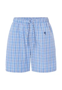 El Búho NOCTURNO® - Kurze Pyjamahose für Herren, Baumwolle, kariert - hellblau