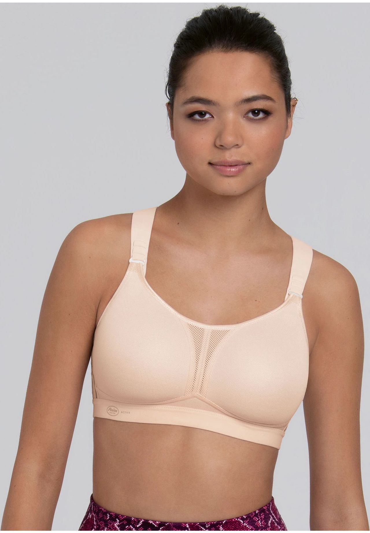 Anita Dynamix Star Racerback Sport-Bh, Unterbrustband, Atmungsaktiv, FüR Damen, Beige, 75B
