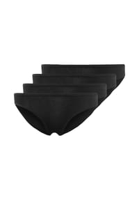 SKINY® - Damen Rio-Slips, 4er Pack - Advantage Cotton Stretch, Bikini Briefs, Baumwoll-Stretch - Schwarz