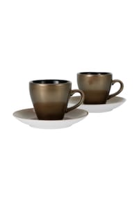 CreaTable Golden Days Schwarz, Espressoset 4-tlg - Golden Days - Schwarz