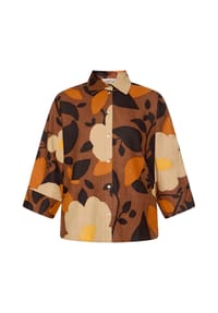 CARTOON - Hemdbluse, Leinenanteil, für Damen - 7876 CAMEL/BROWN