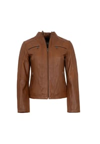 7eleven - Damen Lederjacke Lammnappa cognac - cognac