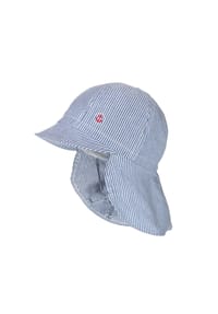 maximo® - MINI BOY-Schildmütze, Band Nackenschutz, "little anchor" - navy-streifen