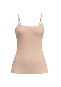 CALIDA - Damen Spaghetti-Top aus Wolle-Seide True Confidence - desert brown