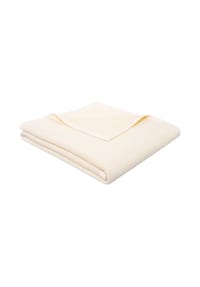 Biederlack® - Wohndecke - Plaid Cotton Sense, Baumwolle, Samtband-Einfassung - Beige