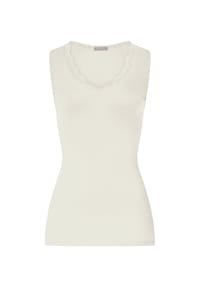 HANRO - Tanktop Woolen Lace - black