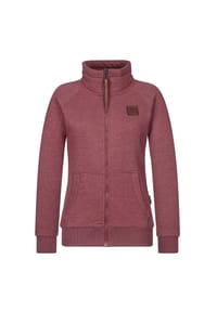 naketano - Sweatjacke, Stehkragen, für Damen - DARK RED MELANGE