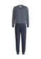 CALIDA Cotton Spezial Schlafanzug, V-Ausschnitt, Rippbündchen, für Herren Bild 10