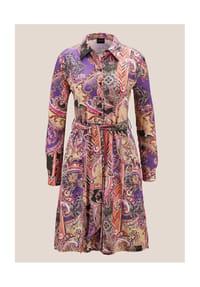 MADELEINE - Schwungvolles Sommerkleid mit Unikat-Print - ultraviolett / multicolor