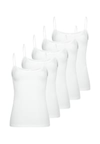 Nina von C. - Spaghetti Top 5er Pack Motion - Beige / dunkelblau