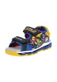 GEOX - Lederimitat/Mesh Sandalen - Schwarz/Blau
