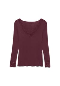 VERO MODA® - Langarmshirt, Spitze, für Damen - 177868 BLACK