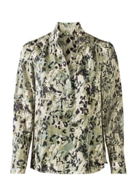 heine - Druckbluse - khaki-schlamm-bedruckt