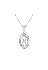 zeeme SILVER - Halskette 925/- Sterling Silber 28 Zirkonia - weiß