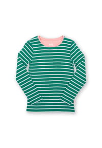 KITE - Kinder Smaragdgrüner Streifen Shirt Bio-Baumwolle - grün